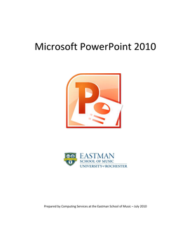 Microsoft Powerpoint 2010