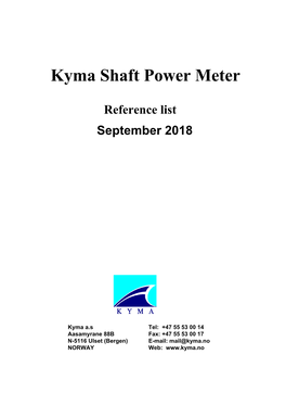 Kyma Shaft Power Meter