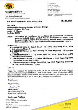 Status of Compliance to Environmental