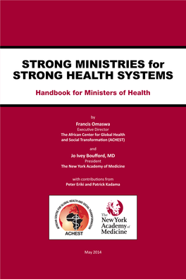 STRONG MINISTRIES for STRONG HEALTH SYSTEMS