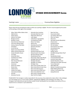 STAKE ENGAGEMENT Form