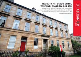 Flat 2/1B, 46 Otago Street, West End, Glasgow, G12 8Pg