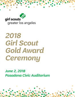 2018 Girl Scout Gold Award Ceremony