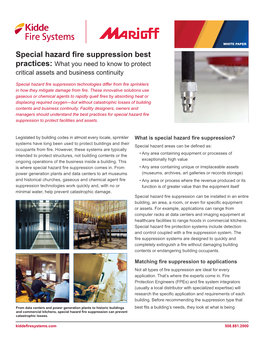 Special Hazard Fire Suppression Best Practices: What You Need to Know to Protect Critical Assets and Business Continuity