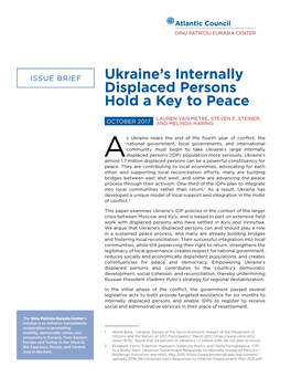 Ukraine's Internally Displaced Persons Hold a Key to Peace