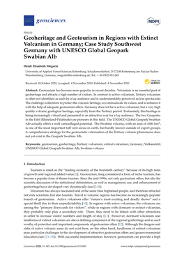 Case Study Southwest Germany with UNESCO Global Geopark Swabian Alb