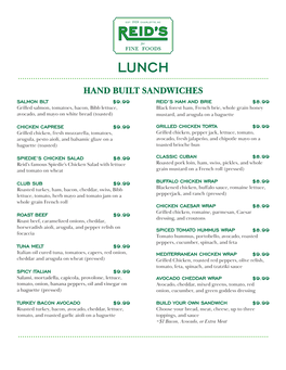 Hand Built Sandwiches