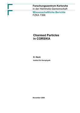 Charmed Particles in CORSIKA