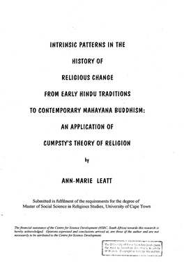 Intrinsic Patterns in the History of Religious Change from Early Hindu