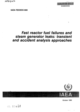 Fast Reactor Fuel Failures and Steam Generator Leaks: Transient and Accident Analysis Approaches