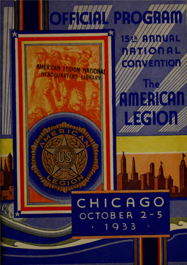 The American Legion 15Th National Convention: Official Program [1933]