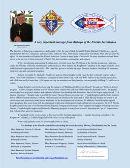 A Very Important Message from Bishops of the Florida Jurisdiction