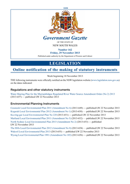 Government Gazette of 29 November 2013