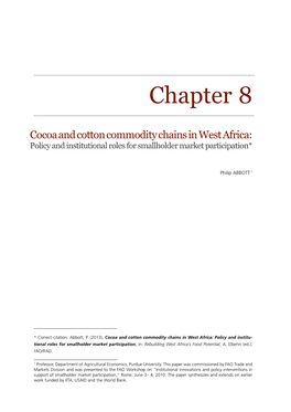 Chapter 8. Cocoa and Cotton Commodity Chains in West Africa 253