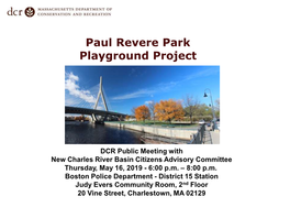 Paul Revere Park Playground Project