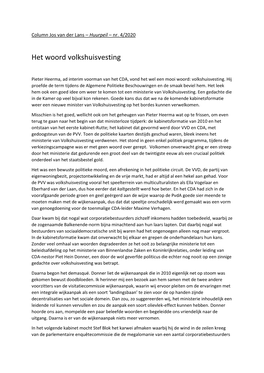 Het Woord Volkshuisvesting