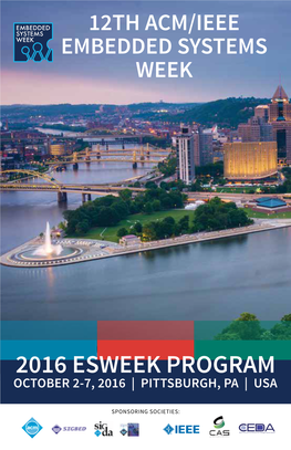 2016 Esweek Program October 2-7, 2016 | Pittsburgh, Pa | Usa