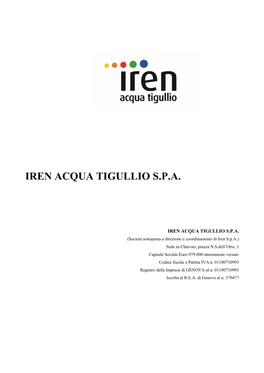 Iren Acqua Tigullio S.P.A