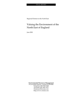 Valuing the Environment of the North East of England