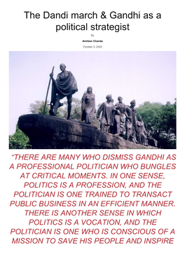 The Dandi March & Gandhi As a Political Strategist