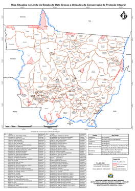 Rios Situados No Limite Do Estado De Mato Grosso E Unidades De Conservação De Proteção Integral 60°0'0