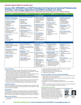 GPS/GNSS and DGPS Operation for Engineers & Technical Professionals