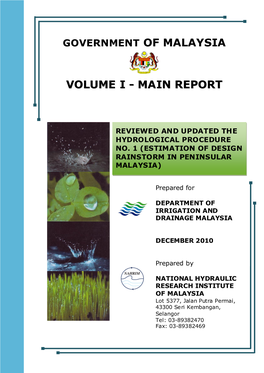 Estimation of the Design Rainstorm in Peninsular Malaysia