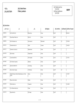 روشک [Fa] United States Fishery Products [FA] SECTION