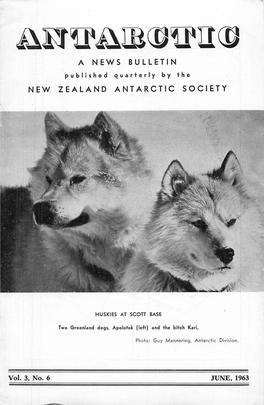 A News Bulletin New Zealand Antarctic Society