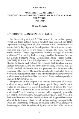 The Originsand Development of French Nuclear Strategy, 1945-81