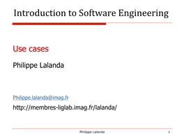 Introduction to Software Engineering