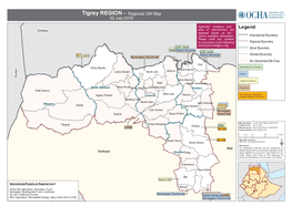 Tigray REGION - Regional 3W Map 02 July 2010