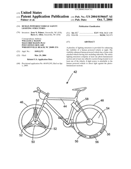 (12) Patent Application Publication (10) Pub. No.: US 2004/0196647 A1 Palmer Et Al