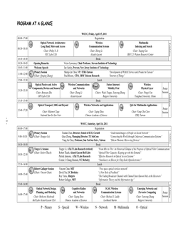 To Download WOCC 2011 Program at a Glance