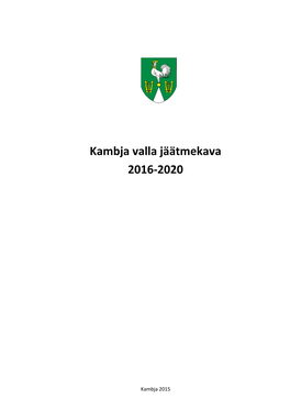 Kambja Valla Jäätmekava 2016-2020
