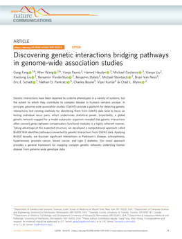Discovering Genetic Interactions Bridging Pathways in Genome-Wide Association Studies