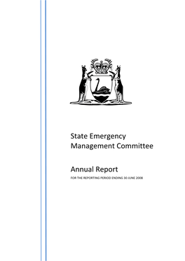 State Emergency Management Committee Annual Report