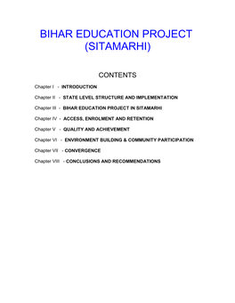 Bihar Education Project (Sitamarhi)