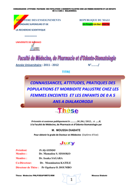 Connaissances, Attitudes, Pratiques Des Populations