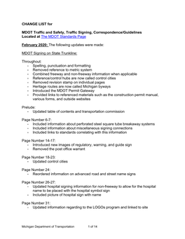 Guidelines for Signing on State Trunklines