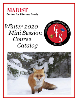 Winter 2020 Mini Session Course Catalog Center for Lifetime Study