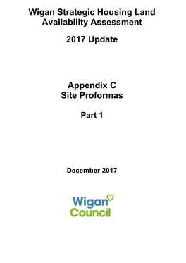 Wigan Strategic Housing Land Availability Assessment 2017 Update (December 2017)