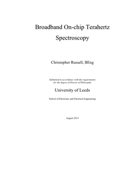 Broadband On-Chip Terahertz Spectroscopy