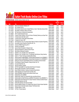 Safari Tech Books Online Live Titles