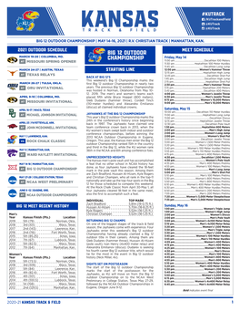 Big 12 Outdoor Championship | May 14-16, 2021 | R.V