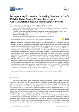 Incorporating Rainwater Harvesting Systems in Iran's Potable