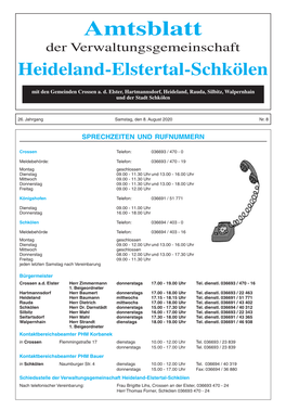 Amtsblatt Der Verwaltungsgemeinschaft Heideland-Elstertal-Schkölen