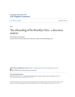 The Rebranding of the Brooklyn Nets: a Discourse Analysis