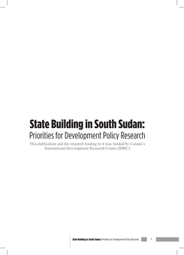 State Building in South Sudan