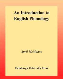 An Introduction to English Phonology